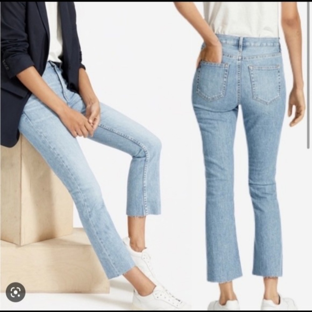 Everlane High Rise Kick Crop Jeans Size 27